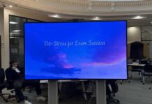 AUS library conducts exam de-stress events Posters for the de-stress events are posted at the library.